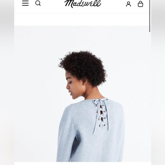 Madewell Laced-Back Pullover Sweater. XS - Picture 7 of 7